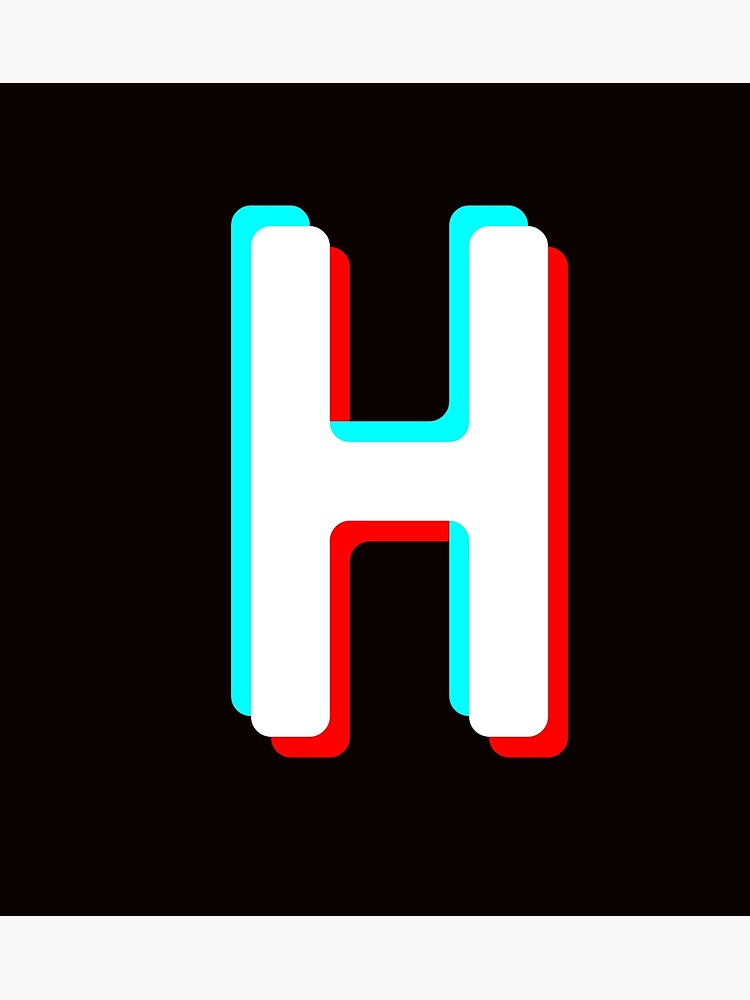 Letter H Blue Favorite Initial Monogram Zip Hoodie