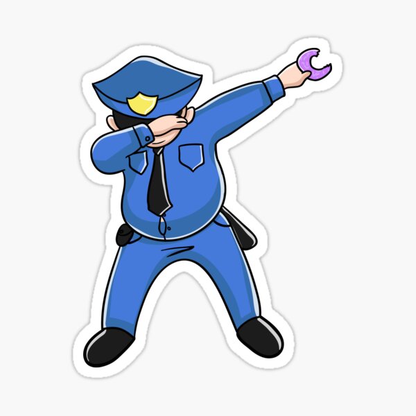 Dabbing Law Enforcer Police Officer Policeman Sheriff Law Enforcement Deputy Sheriff Dab Sticker