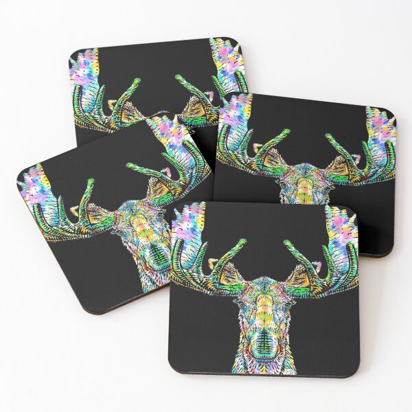 Item preview, MOOSE watercolor and ink portrait designed and sold by lautir.