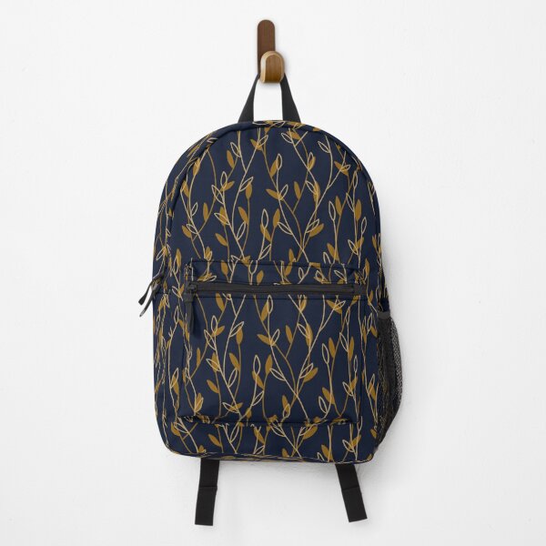 Item preview, Beanstalk - dark blue and ochre designed and sold by Trine Tollefsen.