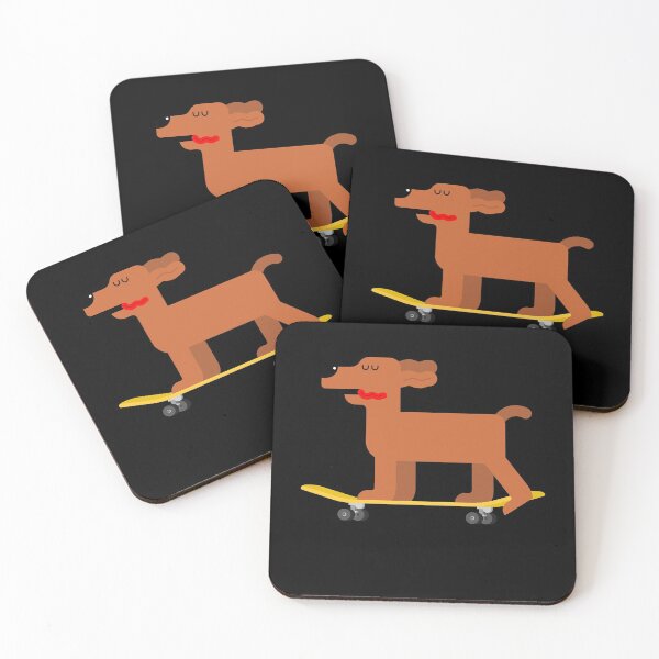 Item preview, Groovy dog on skateboard designed and sold by GulQari.