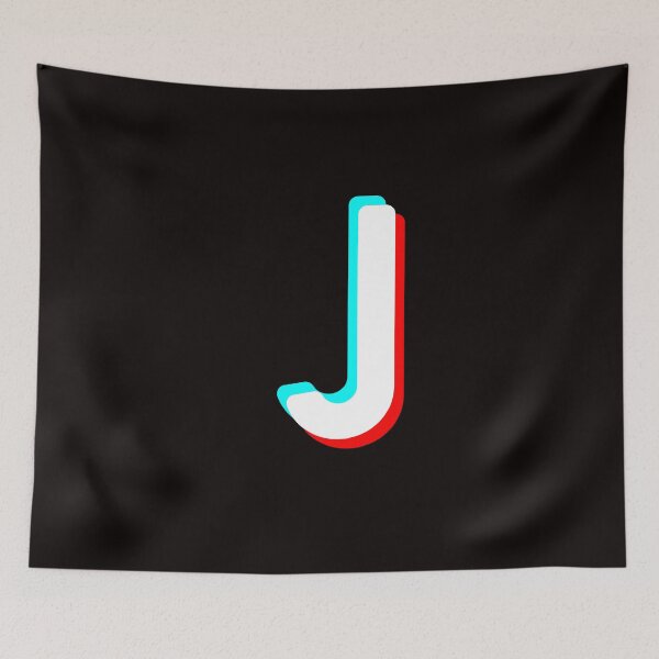 Item preview, letter J initial monogram TIKTOK designed and sold by miro-art.