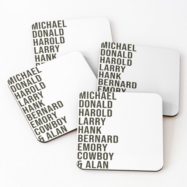 Item preview, The boys in the band names list: Michael, Donald, Harold, Larry, Hank, Bernard, Emory, Cowboy and Alan designed and sold by tziggles.