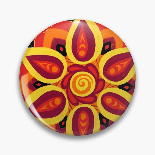 Item preview, Flower mini mandala, orange designed and sold by Entomologize.