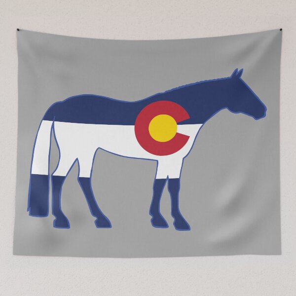 Item preview, Colorado Flag Horse designed and sold by HorseFly Ranch.