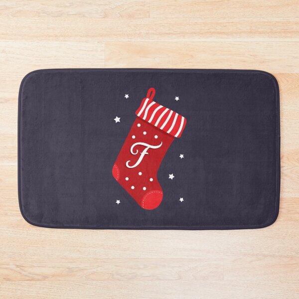 Item preview, Christmas Stocking with Letter F designed and sold by VicEllisArt.