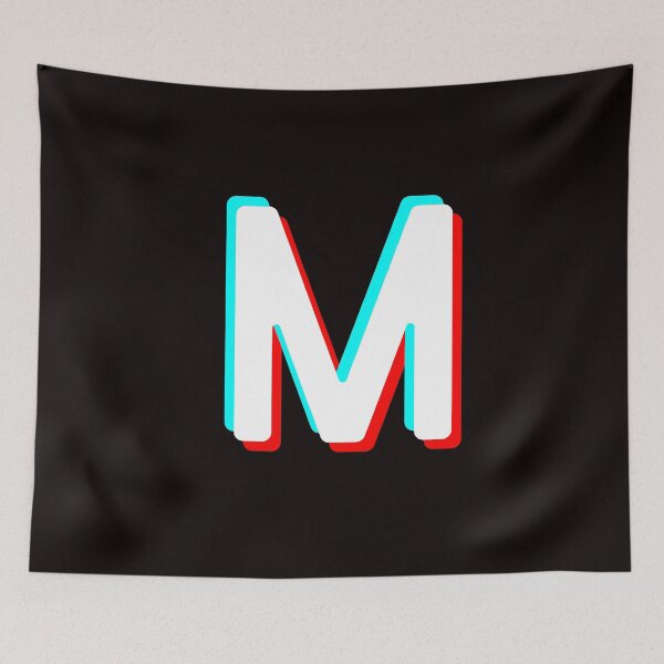 Item preview, TIKTOK Initial Monogram Letter M Copy designed and sold by miro-art.