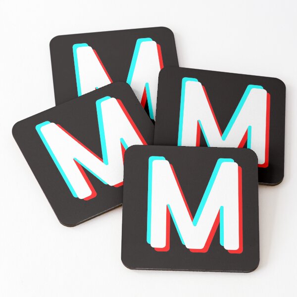 Item preview, TIKTOK Initial Monogram Letter M Copy designed and sold by miro-art.