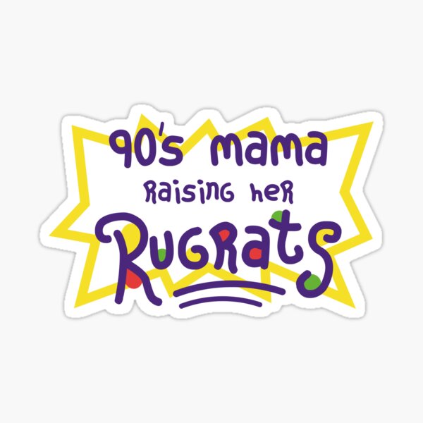 Download Mamas Kleiner Rugrat Im 90er Jahre Kinderstil Sticker Von Avotoastdesigns Redbubble