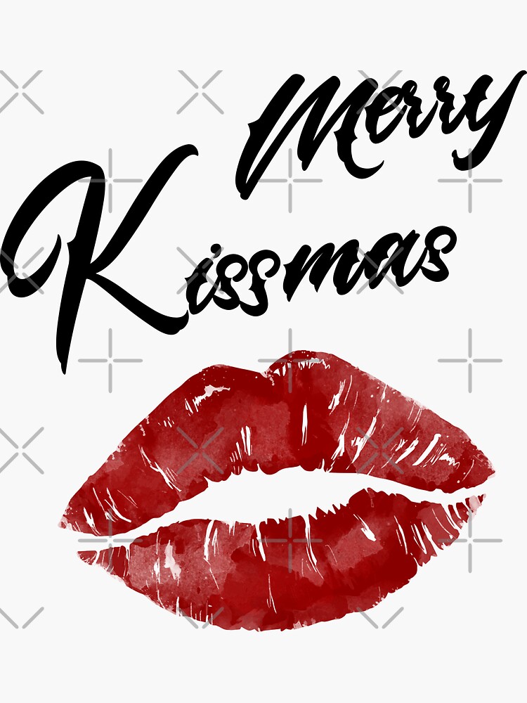 Merry Kissmas Lips Kiss Lipstick Sticker For Sale By Mzee Designs