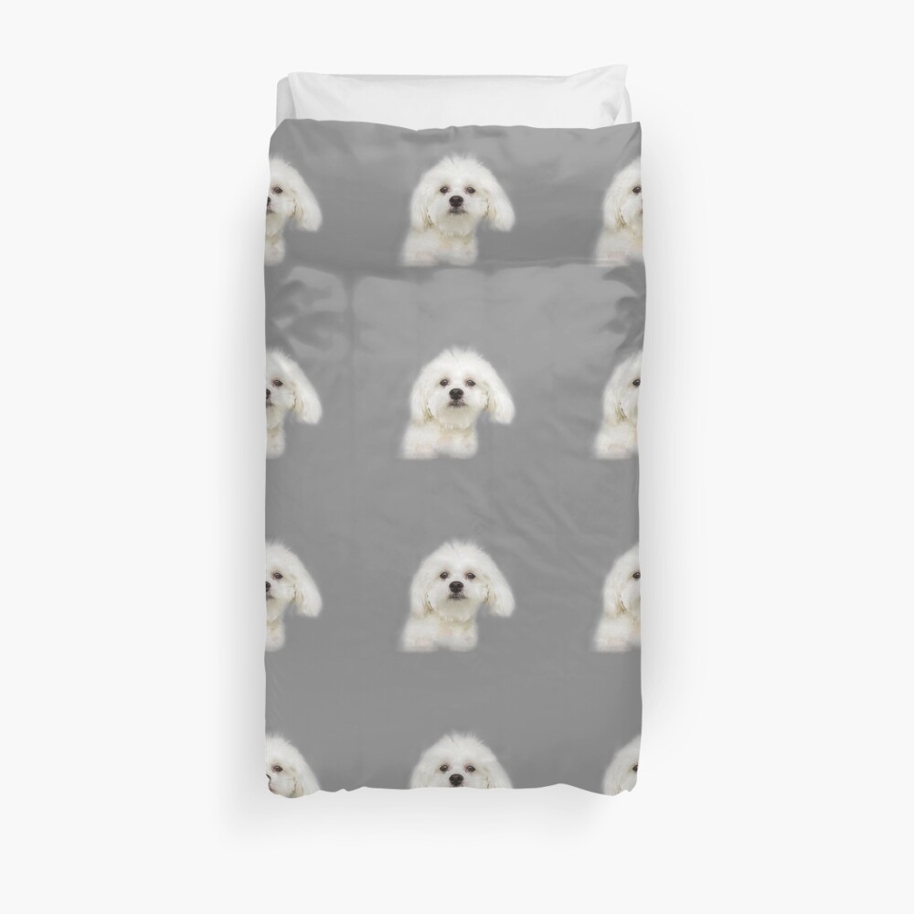 "Maltese puppy" Duvet Cover by ZinaStromberg Redbubble