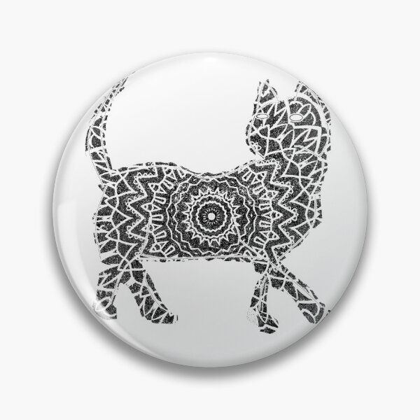 Item preview, Black mandala cat designed and sold by spiritual-tee.