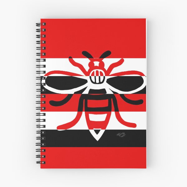 Item preview, Manchester Worker Bee Red White Black Stripes 2020 designed and sold by MarkEdz.