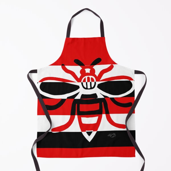 Item preview, Manchester Worker Bee Red White Black Stripes 2020 designed and sold by MarkEdz.