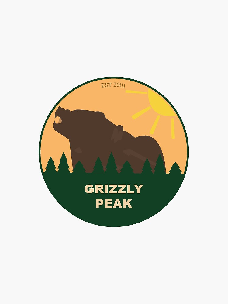 "Grizzly Peak " Sticker for Sale by gracelizabethv Redbubble