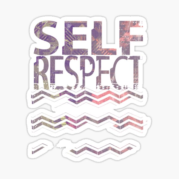 Aztec style Self Respect Sticker