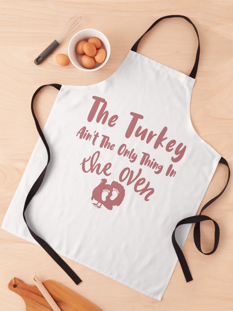 Thanksgiving turkey in oven pregnancy announcement unisex adult raglan  shirt set