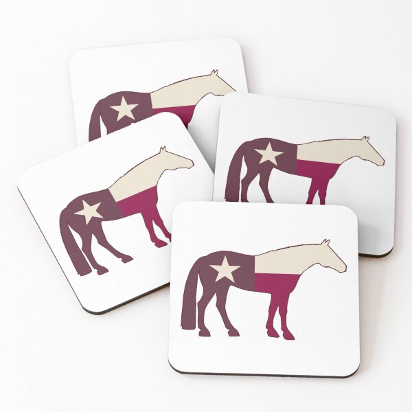 Item preview, Maroon Texas Flag Horse designed and sold by HorseFly Ranch.