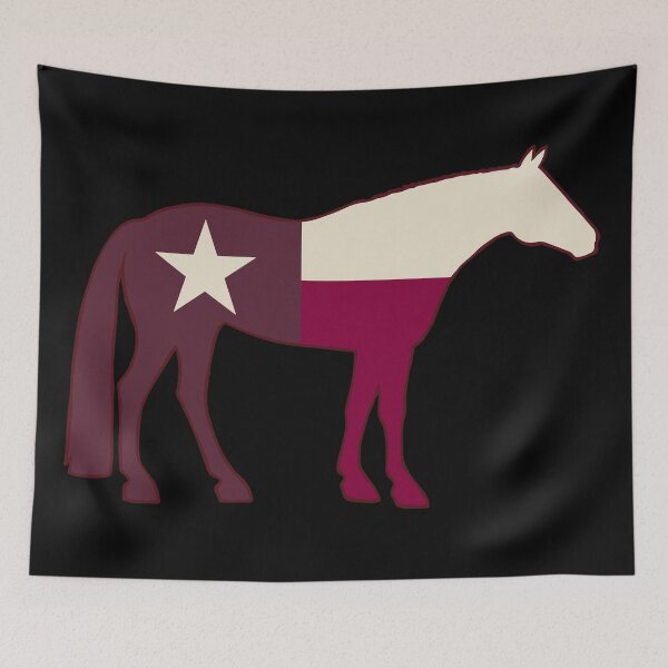 Item preview, Maroon Texas Flag Horse designed and sold by HorseFly Ranch.