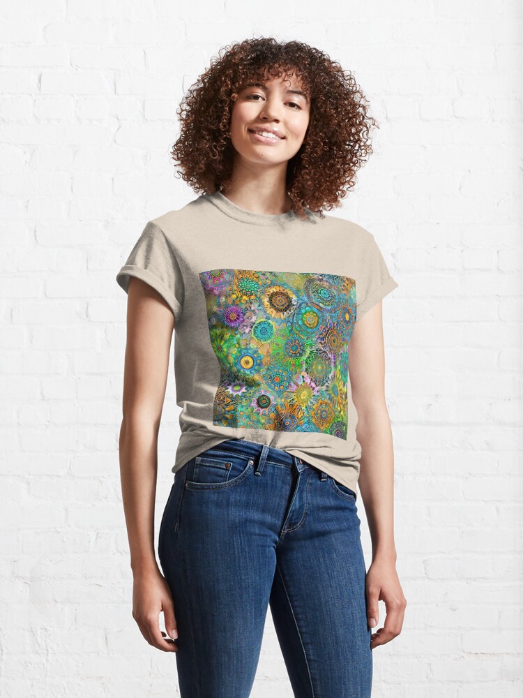 Thumbnail 4 of 7, Classic T-Shirt, Deepdream abstraction designed and sold by blackhalt.