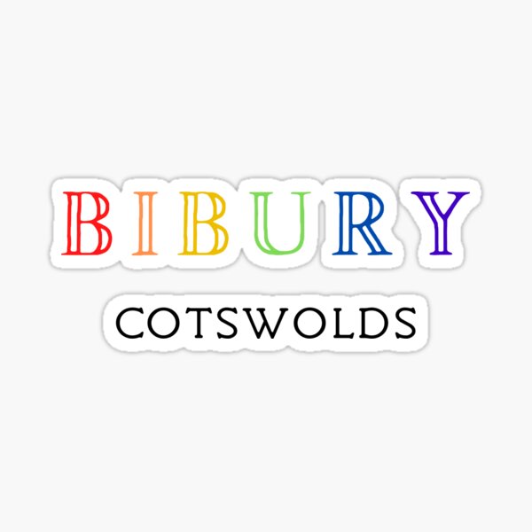 Bibury Cotswolds - Rainbow Color Sticker