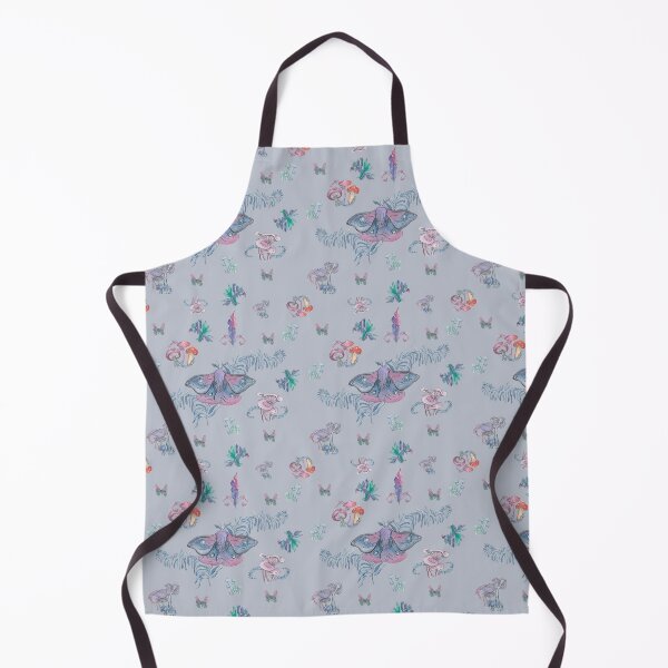 Item preview, Mystical moths and mushrooms in fairy tale grey designed and sold by heydaydesign.