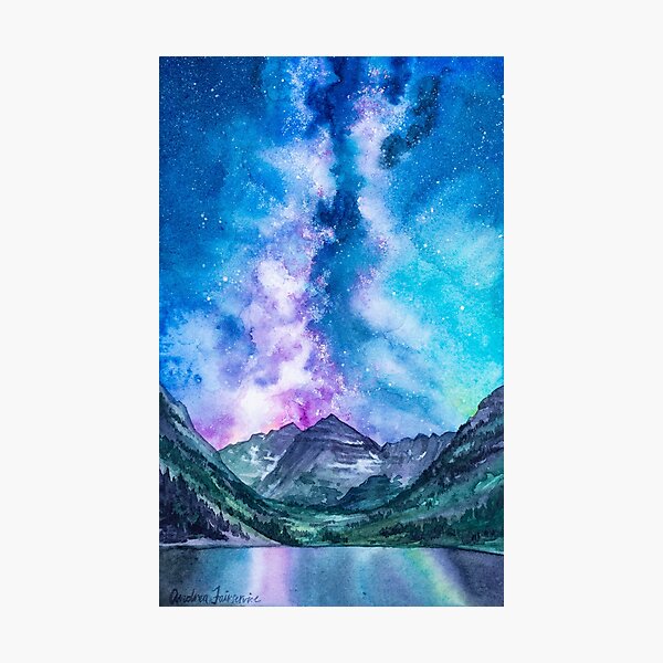 Maroon Bells Milky Way Photographic Print