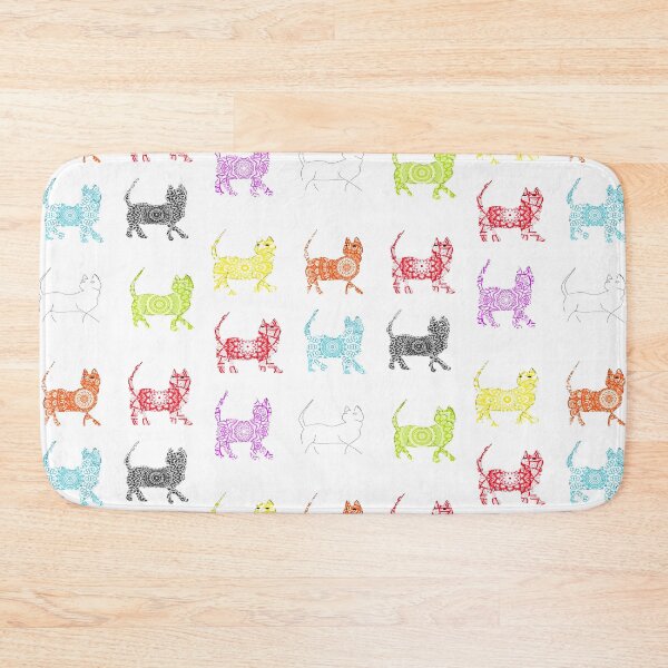 Item preview, Chakra mandala cat sticker pack designed and sold by spiritual-tee.
