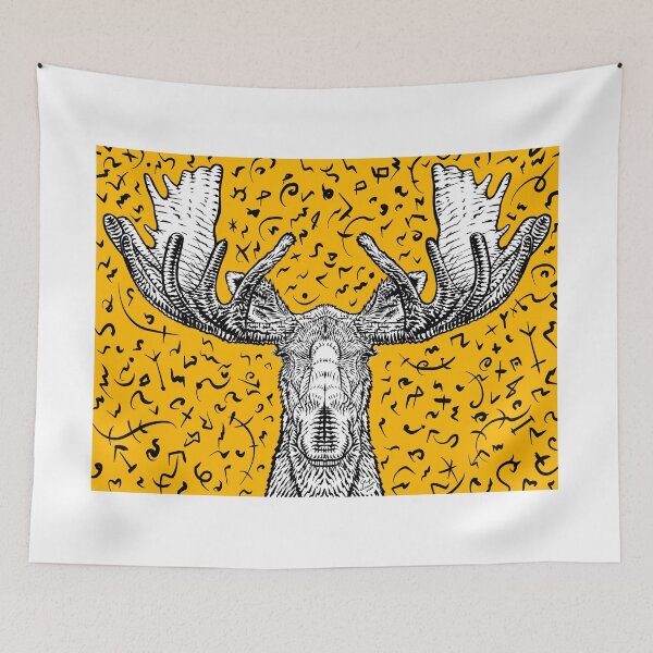 Item preview, Retrato de tinta de ALCE designed and sold by lautir.