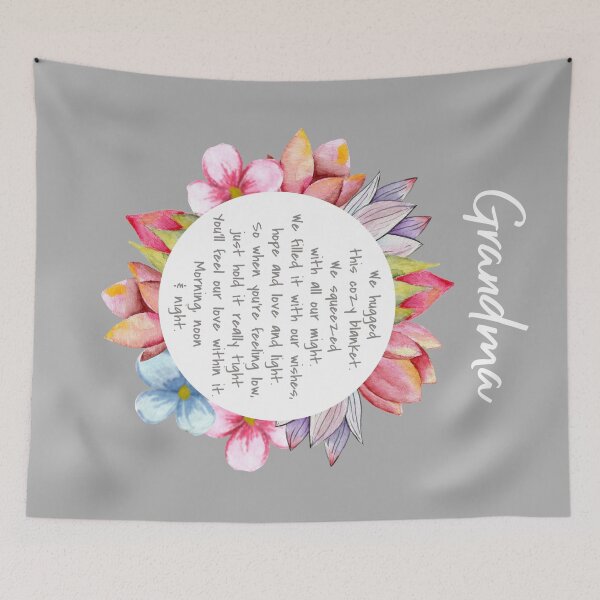 Item preview, Grandma Blanket, We Hugged This Gift for Grandma, Gift from Grandchildren designed and sold by evquesnel.