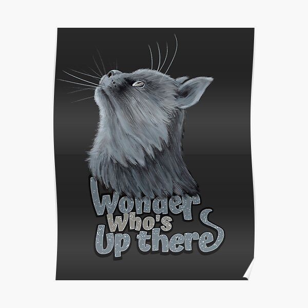 Cute cat wonder who's up there Poster