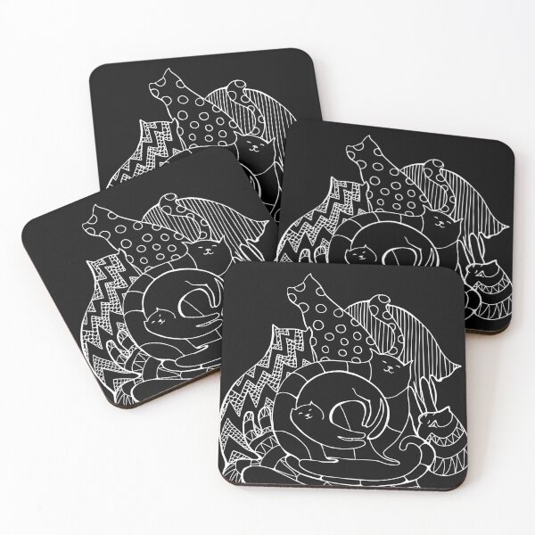 Item preview, Whirlwind Of Cute Cats (White Design) designed and sold by PandaSoul.