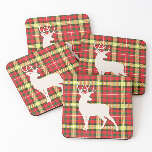 Item preview, White Stag Christmas Fantasy Tartan designed and sold by ElJimmo.