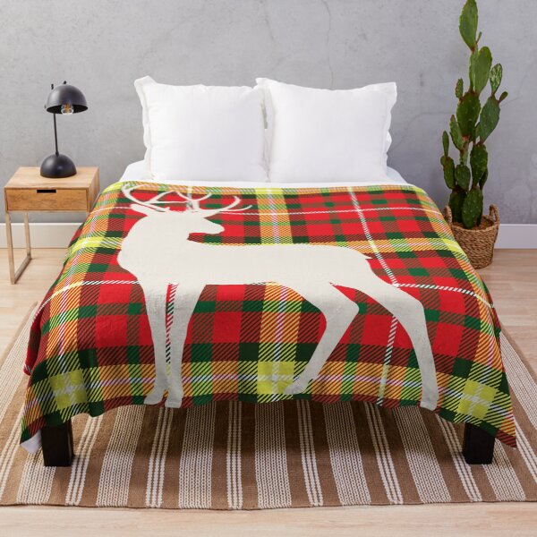 Item preview, White Stag Christmas Fantasy Tartan designed and sold by ElJimmo.