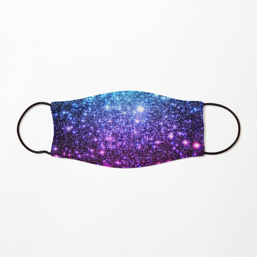 Galaxy Sparkle Stars Turquoise Blue Purple Hot Pink Mask