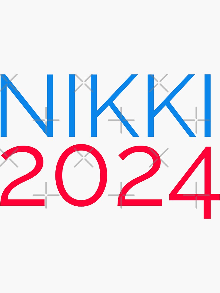 "Nikki Haley for President 2024" Sticker by connorpmann Redbubble