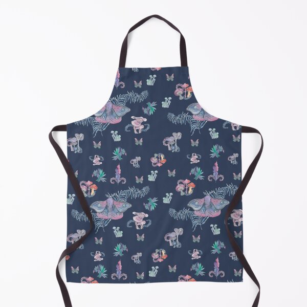Item preview, Mystical moths and mushrooms in Midnight Blue designed and sold by heydaydesign.