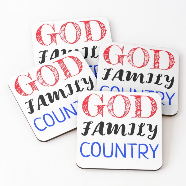 Item preview, God Family Country Proud Values designed and sold by ChickenMamaTees.