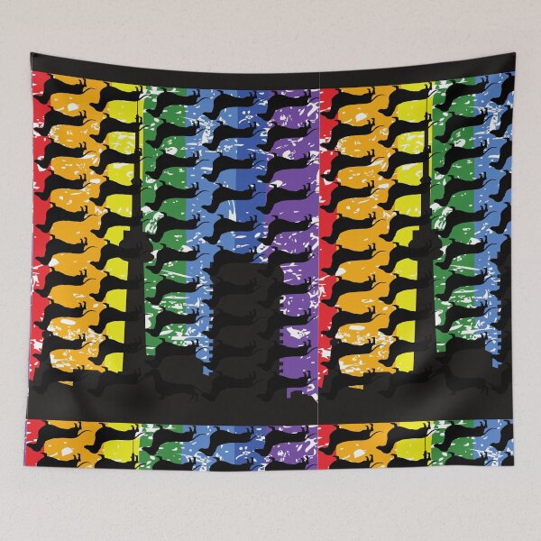 Item preview, Rainbow Berlin Dachshund Pattern designed and sold by TheDachshund.