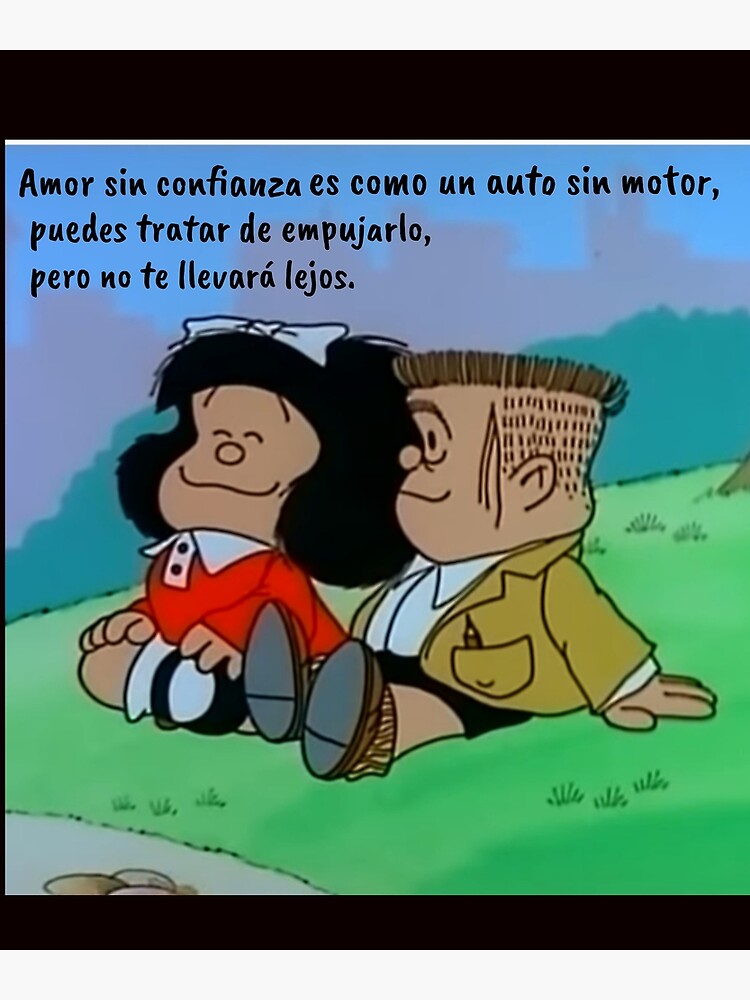 Tarjetas de felicitación «Frases divertidas de amor en español con Mafalda»  de MinimalistLive | Redbubble
