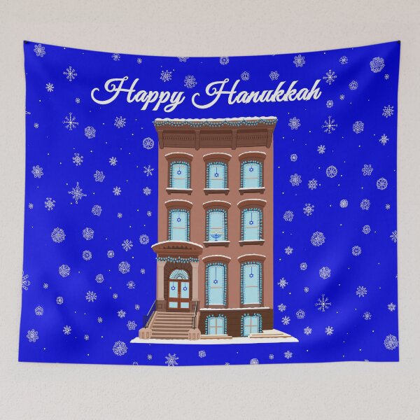 Item preview, Happy Hanukkah Brooklyn Brownstone designed and sold by Deborah Camp.