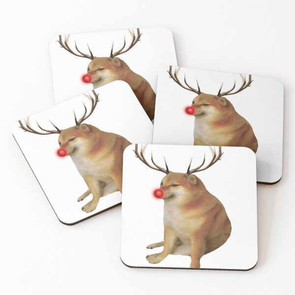 Item preview, Rudolph the Red Nose Cheems designed and sold by SciathDe.
