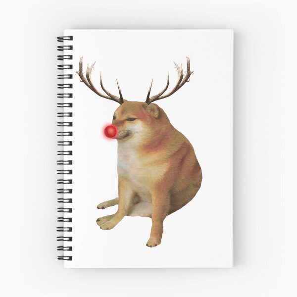 Item preview, Rudolph the Red Nose Cheems designed and sold by SciathDe.