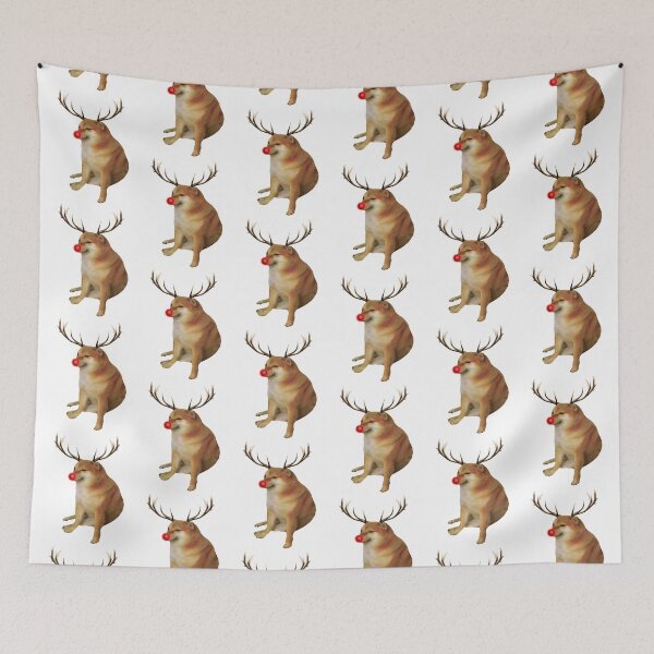 Item preview, Rudolph the Red Nose Cheems designed and sold by SciathDe.