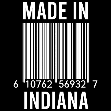 Artwork thumbnail, Made In Indiana by RandomStuffShop