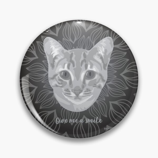 Item preview, DuFauna Cat Black and White Face "Give me a smile" designed and sold by DuFauna.
