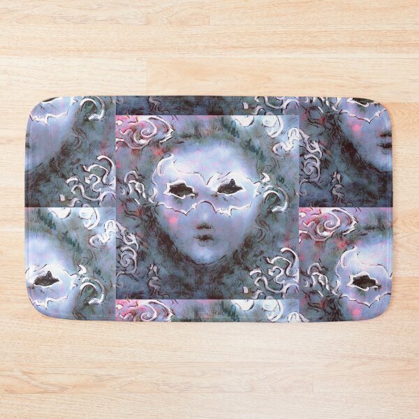 Item preview, Eerie grey face with a carnival mask  designed and sold by Linandara.