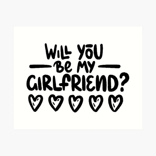 Will You Be My Girlfriend Svg Design Graphic by ijdesignerbd777