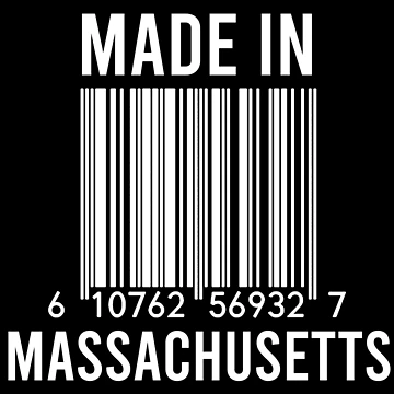 Artwork thumbnail, Made In Massachusetts by RandomStuffShop
