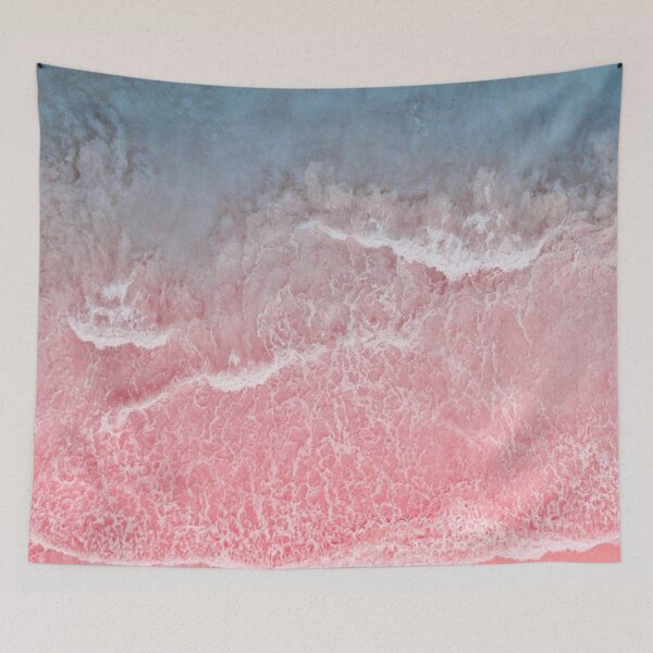 Item preview, Coral And Blue Beach Ocean and Seashore Waves designed and sold by IZiets.